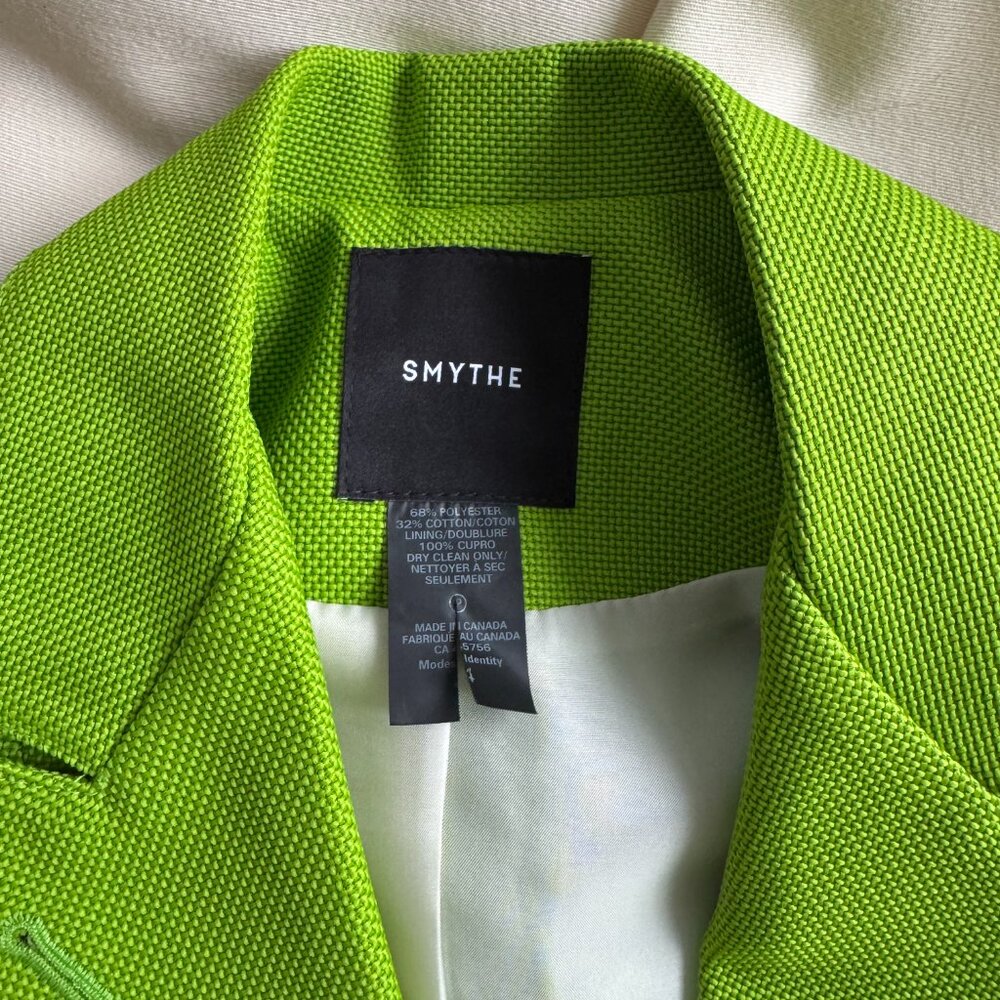Smythe Box Pleat Blazer in Lime Green, size 4 (fits size 2) - Picture 5 of 10
